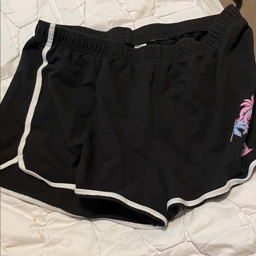 Black Women's Shorts with White Trim